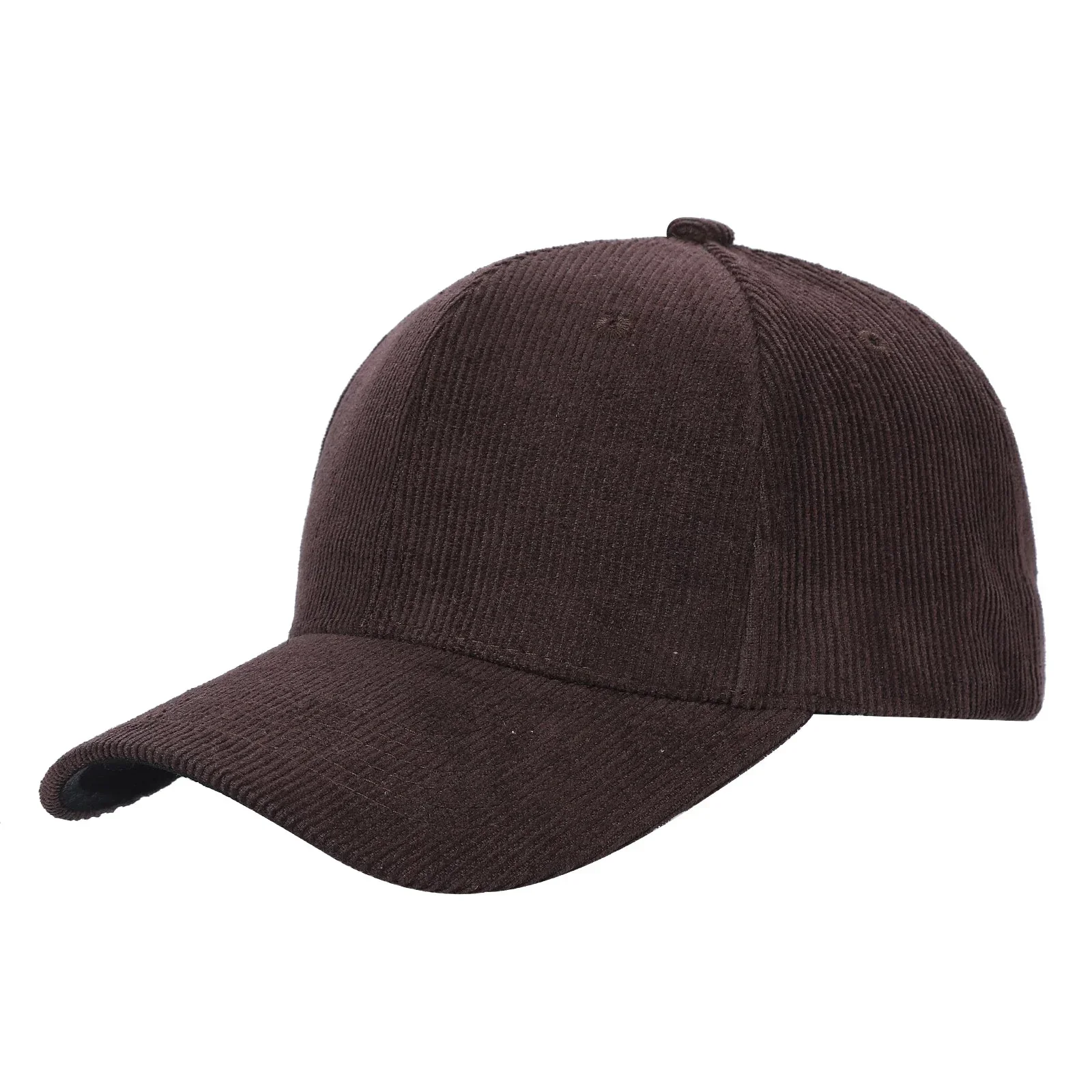6 Panel Corduroy Solid Buckle Hat - Image 5